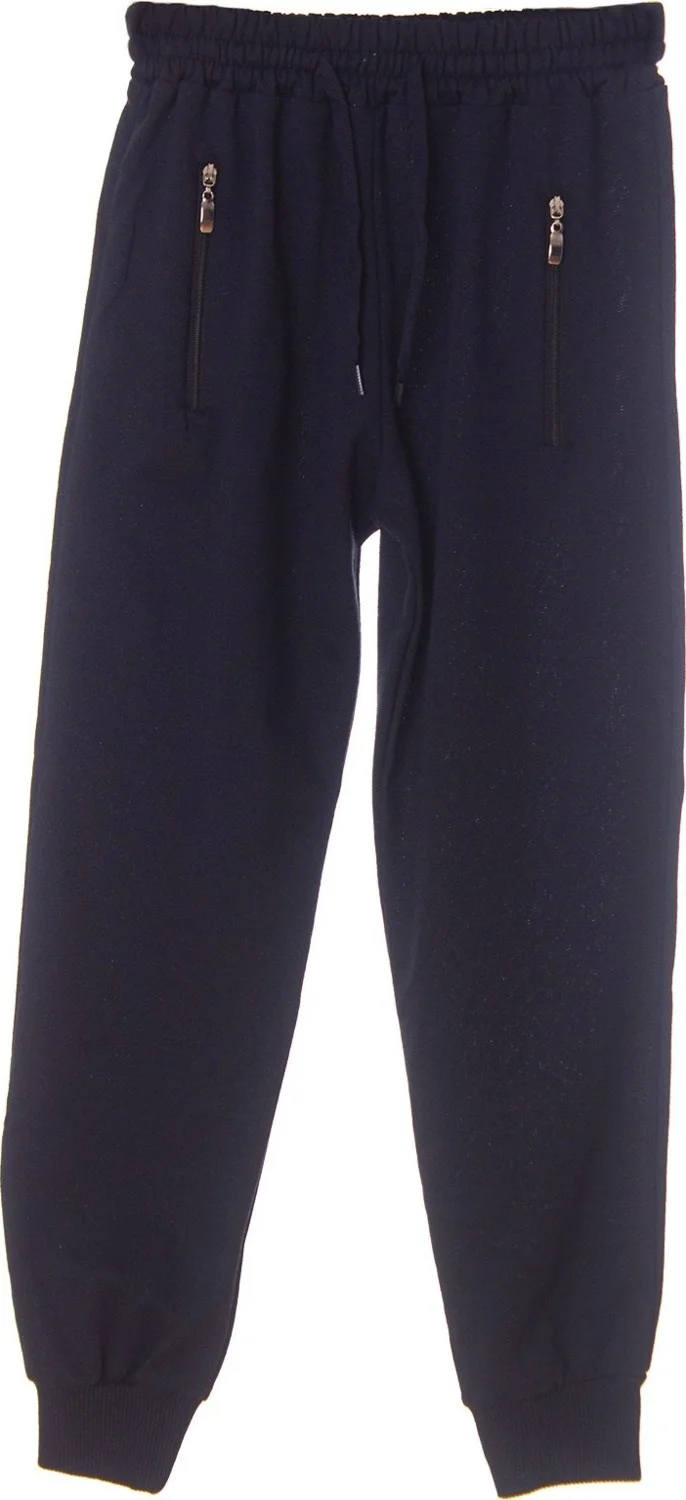 ادا بيبيك تشوكوك Ada Baby Kids Cotton Double Pocket Zippered Rubber Leg Kids Sweatpants Navy Blue
