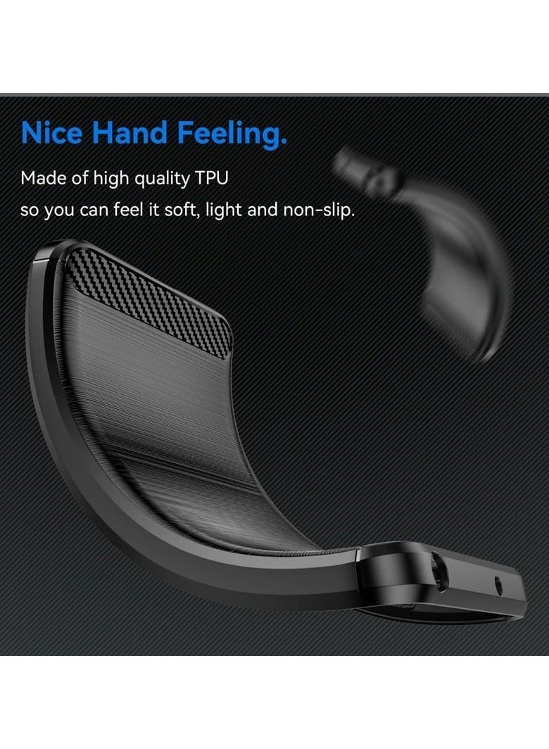 general Case Compatible with Motorola Edge 50 Pro, Anti Scratch Shock Absorption Carbon Fiber Flexible TPU Case Ultra Thin Shockproof Cover for Motorola Edge 50 Pro - Image 3