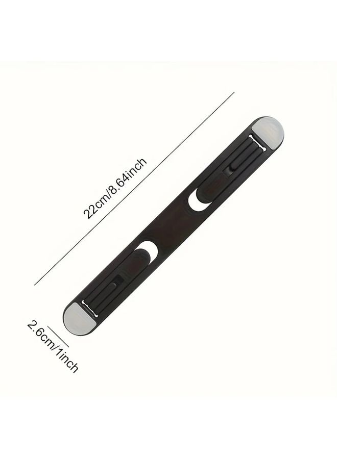 Ergonomic Aluminum Laptop Stand Adjustable Foldable Portable Black Desktop Lift Pad - Image 2