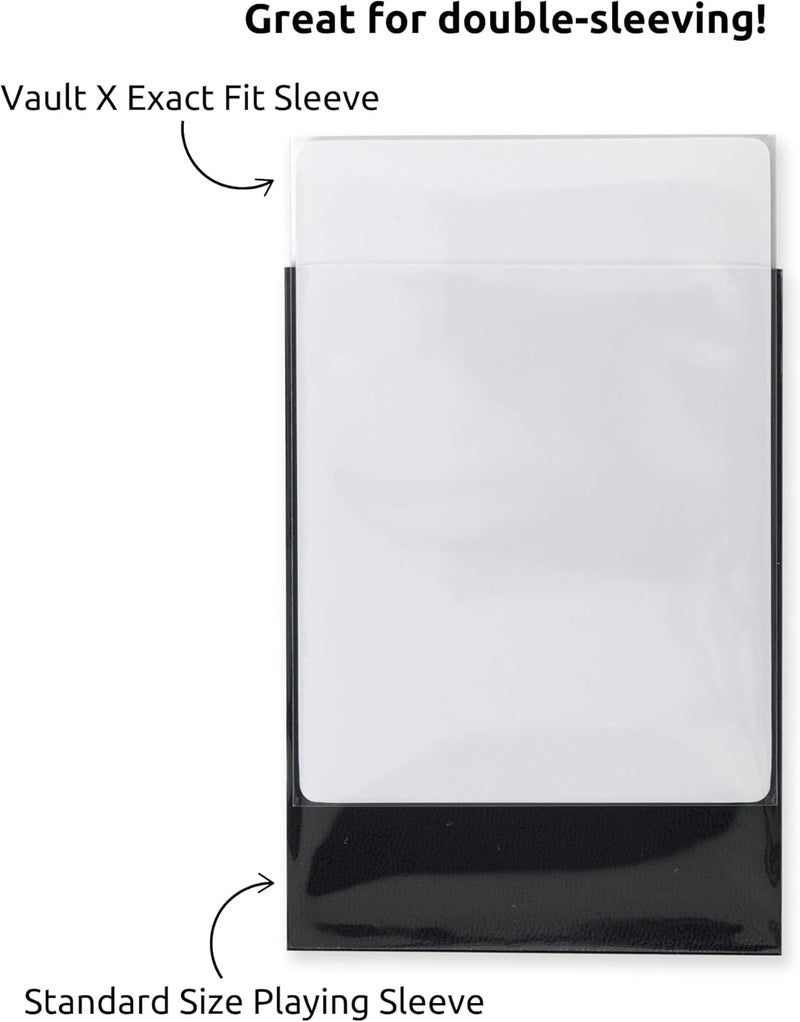 Vault X Exact Fit Trading Card Sleeves, Soft, High Clarity, Perfect Fit Inner Sleeves, Collectible Card Games, Sports, TCG (500 Pack) - Image 2