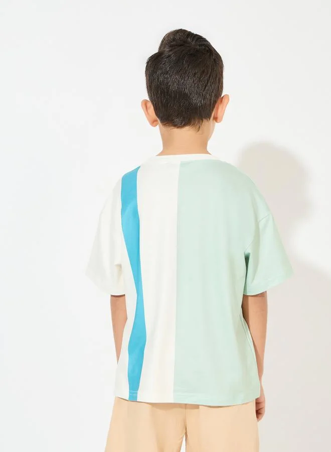 Styli Oversized Color Block T-Shirt
