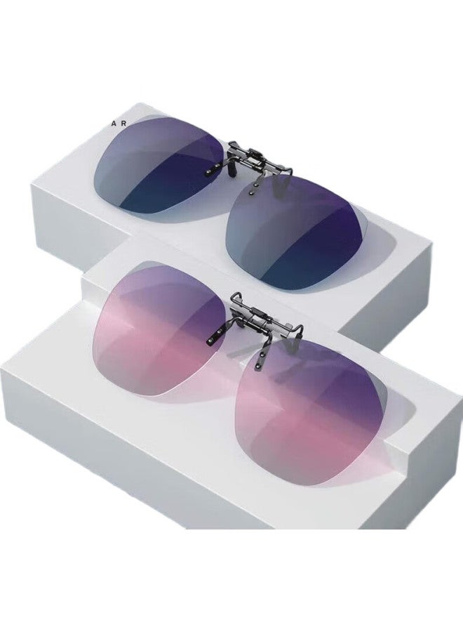 PARIM Clip-On Sunglasses For Women Driving Polarized Lightweight Prescription Eyeglasses Frame Men Uv Protection Clip-On - Image 3