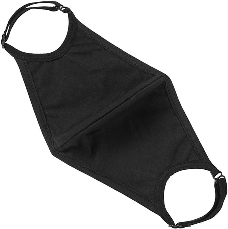 BeatBasic Black Cloth Face Mask 3 Pack,Washable, Reusable and Breathable Face Covering with Nose Wire and Adjustable Ear Protection Loops for Adult & Teens - Image 3