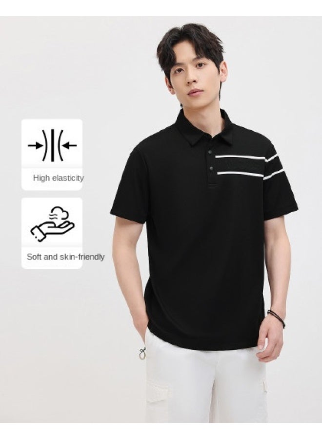 Septwolves Cool & Antibacterial】summer 2025 Men's Waffle-knit Breathable Minimalist Short-sleeve Polo Shirt With Collar - Image 1