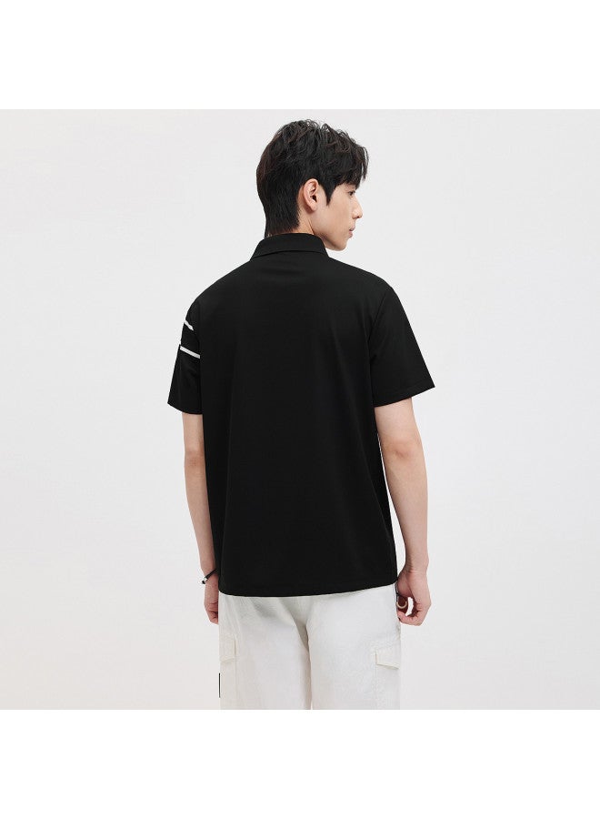 Septwolves Cool & Antibacterial】summer 2025 Men's Waffle-knit Breathable Minimalist Short-sleeve Polo Shirt With Collar - Image 4