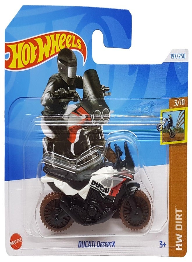 Hot Wheels Ducati DesertX 3/10 HW Dirt, Red/White - Image 1