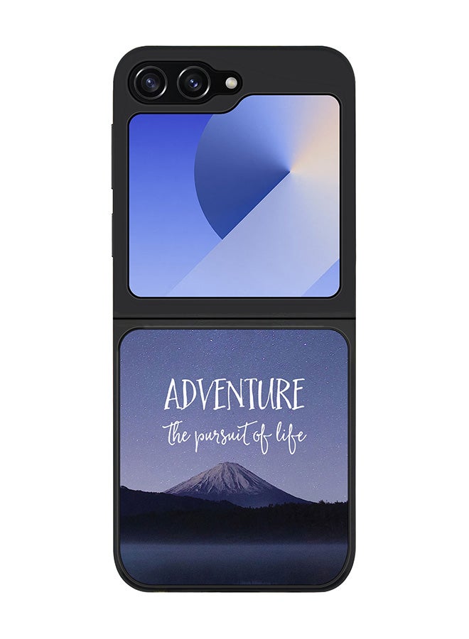 Stylizedd Rugged Black edge case for Samsung Galaxy Z Flip7 FE, Slim fit Soft Case Flexible Rubber Edges Anti Drop TPU Gel Thin Cover -  Adventure - Image 1
