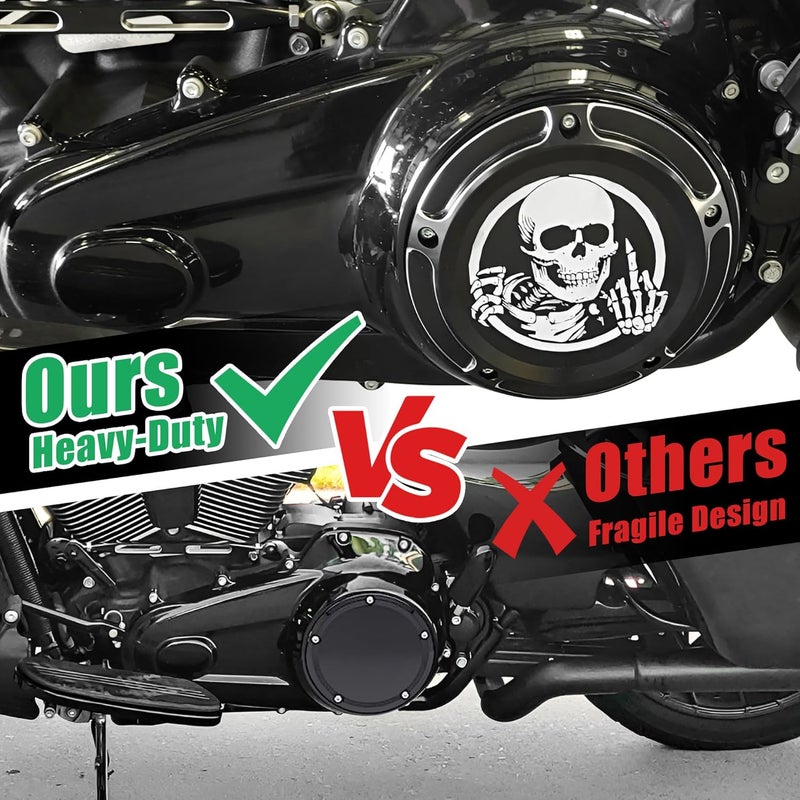 Goldfire M8 Derby Timing Timer Cover for Harley Touring Electra Road King Glide FLTRX 2017-2020 (Skull) - Image 2