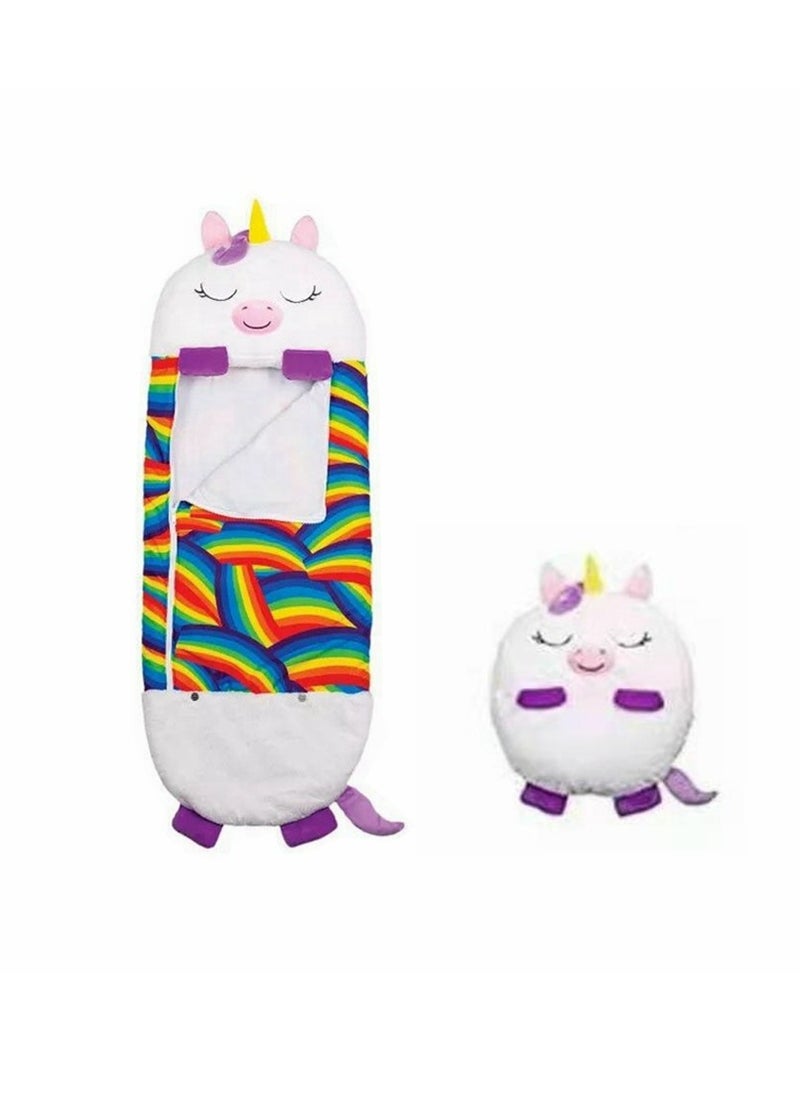 Cool Baby Style COOLBABY Kids Cartoon Lazy Warm Sleeping Bag Foldable Cartoon Animal Sleeping Bag Suitable For Children Playing And Camping (Purple)  - Image 1