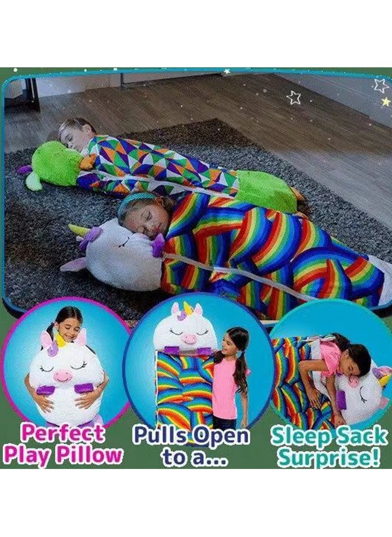 Cool Baby Style COOLBABY Kids Cartoon Lazy Warm Sleeping Bag Foldable Cartoon Animal Sleeping Bag Suitable For Children Playing And Camping (Purple)  - Image 3