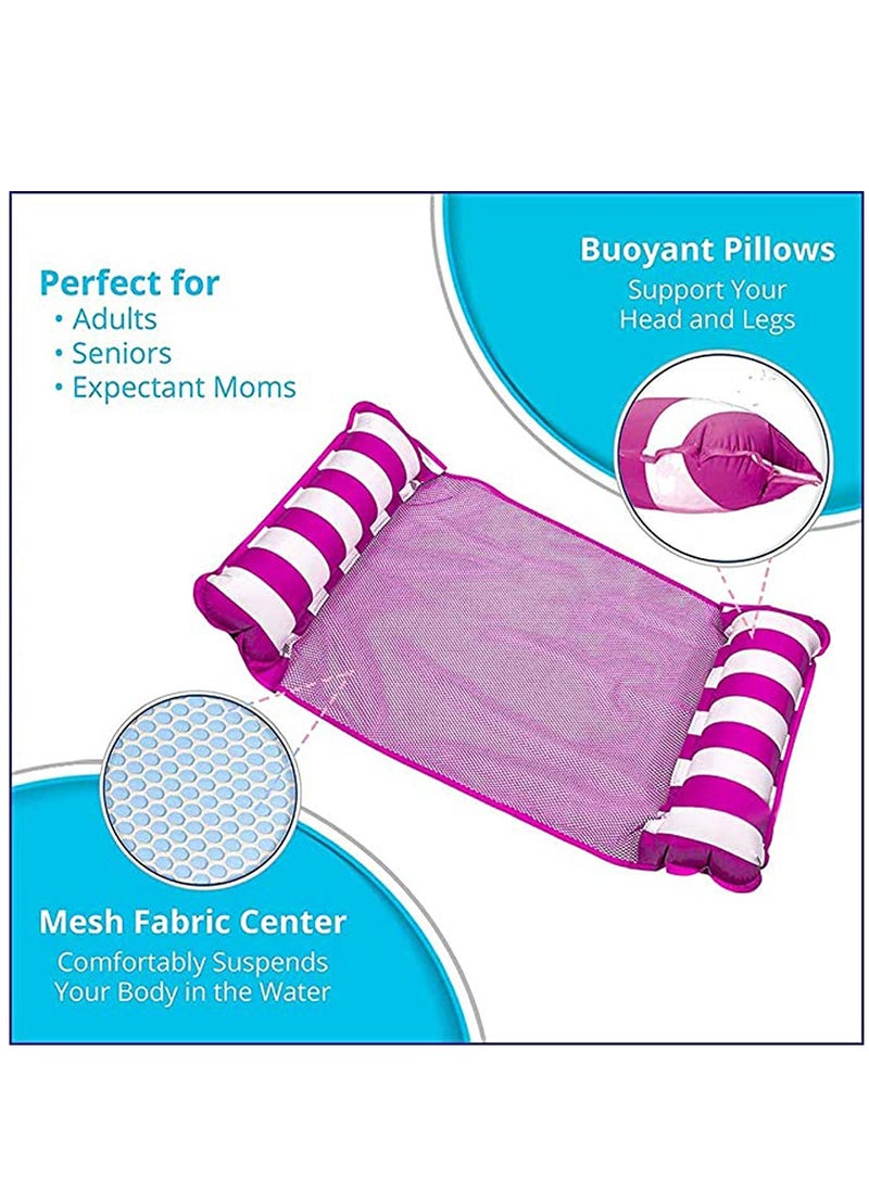 Excefore - Inflatable Water Hammock, Swimming Pool Beach Floating Recliner Inflatable Water Hammock Floating Bed Lounge Chair Drifter Swimming Pool Beach - Image 1