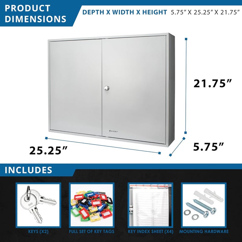 BARSKA Barska Adjustable Key Cabinet Lock Box with Colorful Key Tag Labels  400 Position  Key Lock  - Image 3