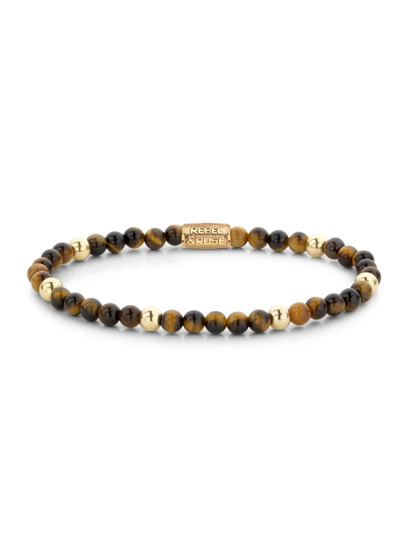 Rebel & Rose Tiger Lily - Yellowgold ionplated Bracelet - 4mm S - RR-40045-G-S
