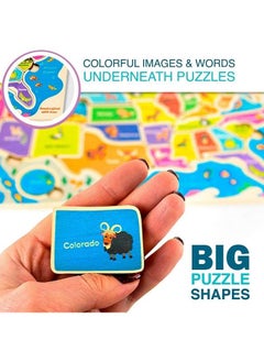 quokka Wooden Puzzles For Kids Ages 3 5 By Quokka 3 Educational Wood Toys For Kids 4 8 Year Old Learning United States Game For 6 8 10 Yo Gift World Space And Usa Maps For Boys And Girls  - Image 5