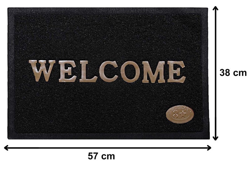 BENAVJI Printed Welcome Door MatStrong PVC Material Solid PrintAnti Skid Water ProofSize 58 X 38 Blue Green Large Rectangle - Image 3