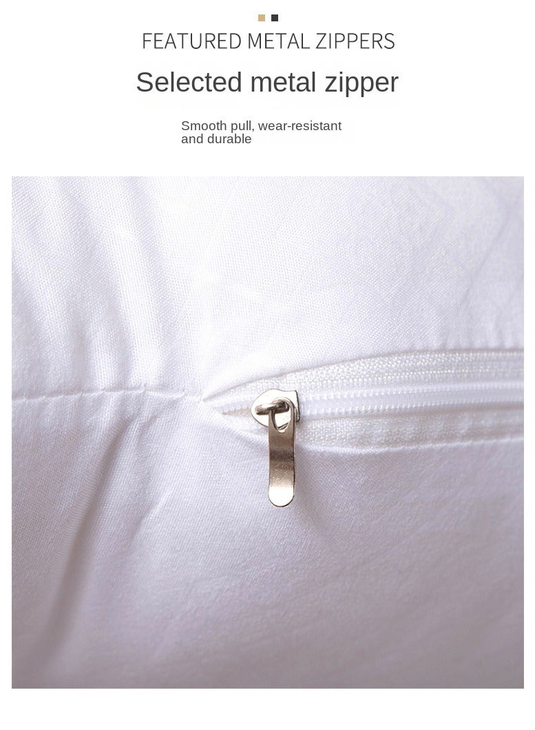 Bluejw وسادة حشو قطنية من حرير الريش بدون مواد مثيرة للحساسية 4 قطع بيضاء - Image 5