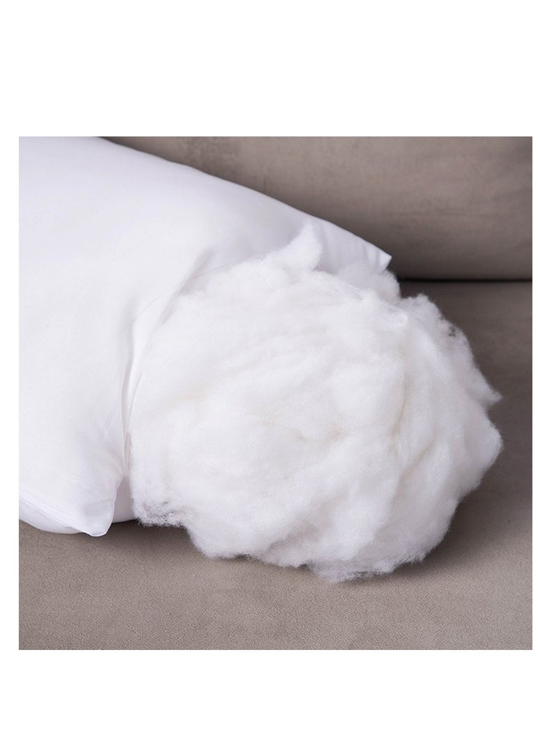 Bluejw - 4-Piece Hypoallergenic Feather Silk Cotton Filling Pillow Core Cotton White - Image 1