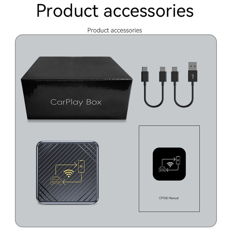 محول CarPlay اللاسلكي يحول CarPlay الأبل المُلكس إلى لاسلكي للأيفون والسيارة بمثقاب USB A/USB C، التحكم اللاسلكي، توصيل واستخدام فوري - Image 2
