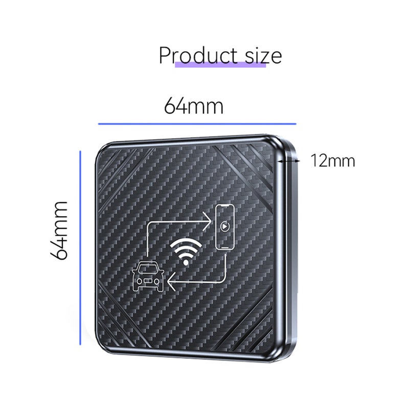 محول CarPlay اللاسلكي يحول CarPlay الأبل المُلكس إلى لاسلكي للأيفون والسيارة بمثقاب USB A/USB C، التحكم اللاسلكي، توصيل واستخدام فوري - Image 3