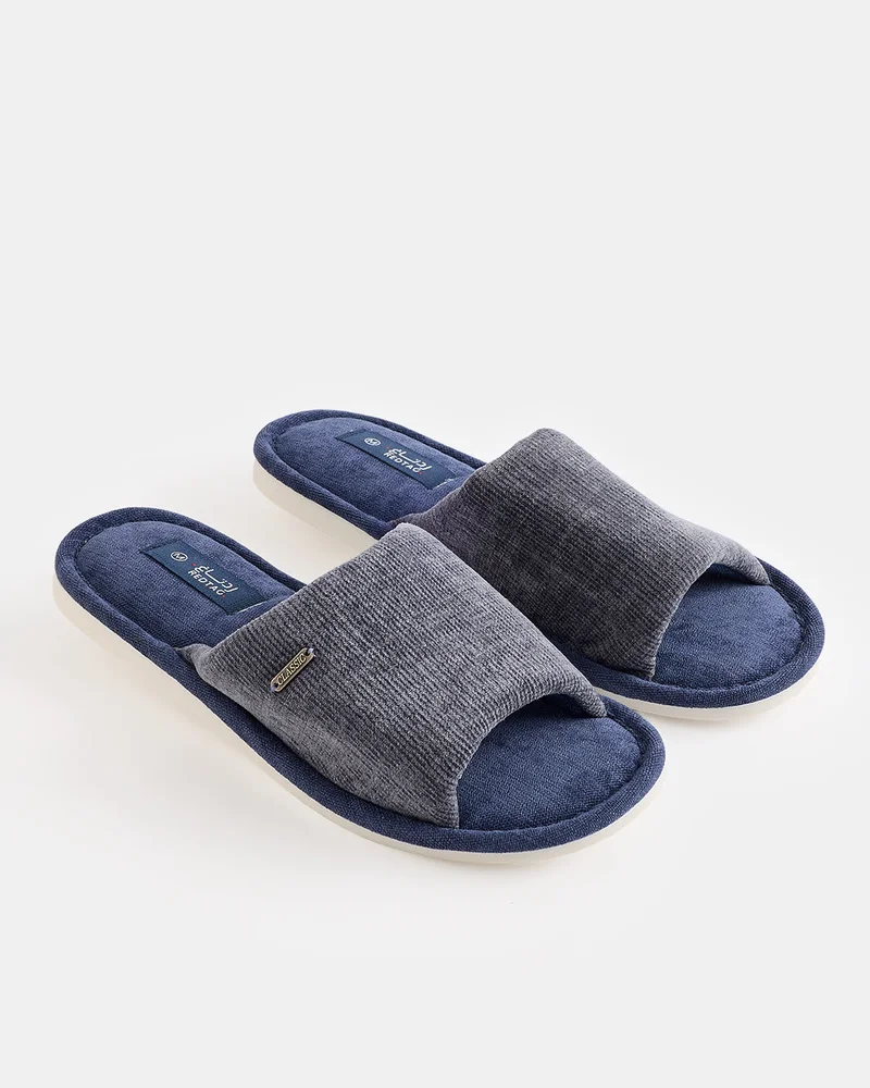 REDTAG Men Navy Textured Slippers