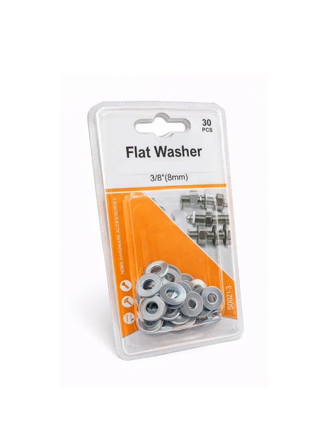30PCS 304 Stainless Steel Flat Washers 8mm – Heavy Duty Metal Washer Set for Bolts and Screws, Ideal for Home Repair, Construction, Kitchen and Outdoor Projects - Image 2