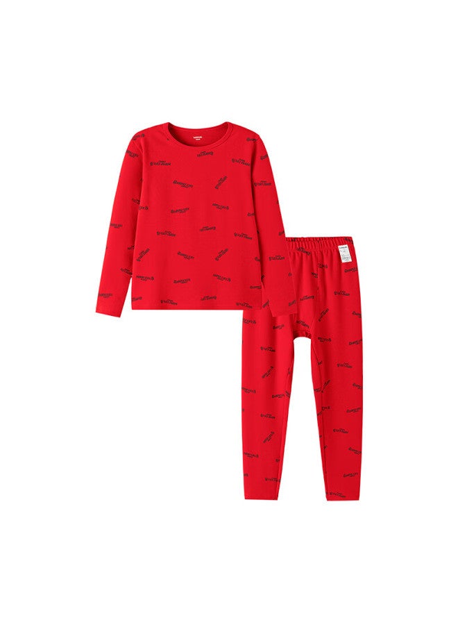 Balabala Kids Children's Underwear Set Boys New Spring Autumn Red Skin-friendly Pajamas Sleepwear Pants