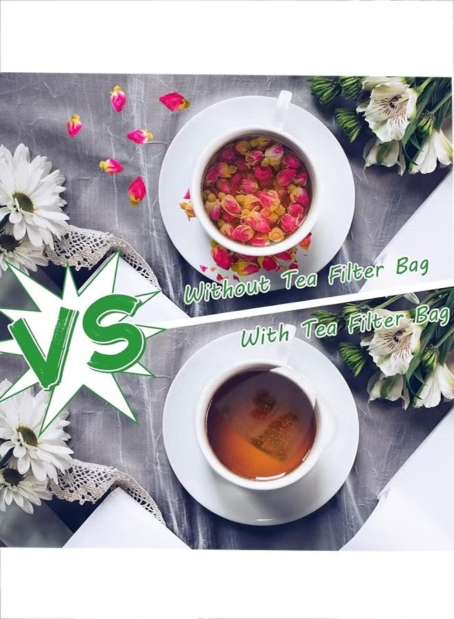 PINKSAMA Disposable Tea Bags for Loose, 200pcs Leaf Tea Drawstring Empty Tea Bags Bulk Tea Filter Bags Tea Sachets Infuser Strainers for Loose Tea Coffee Spice Herbs ﻿ - Image 4