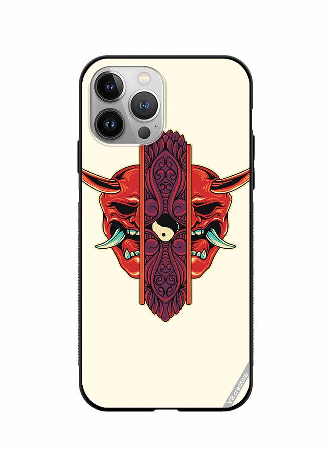 VR CREATIVE Protective Case Cover For Apple iPhone 12 Pro Max Oni Mask Ornament Design Multicolour - Image 1