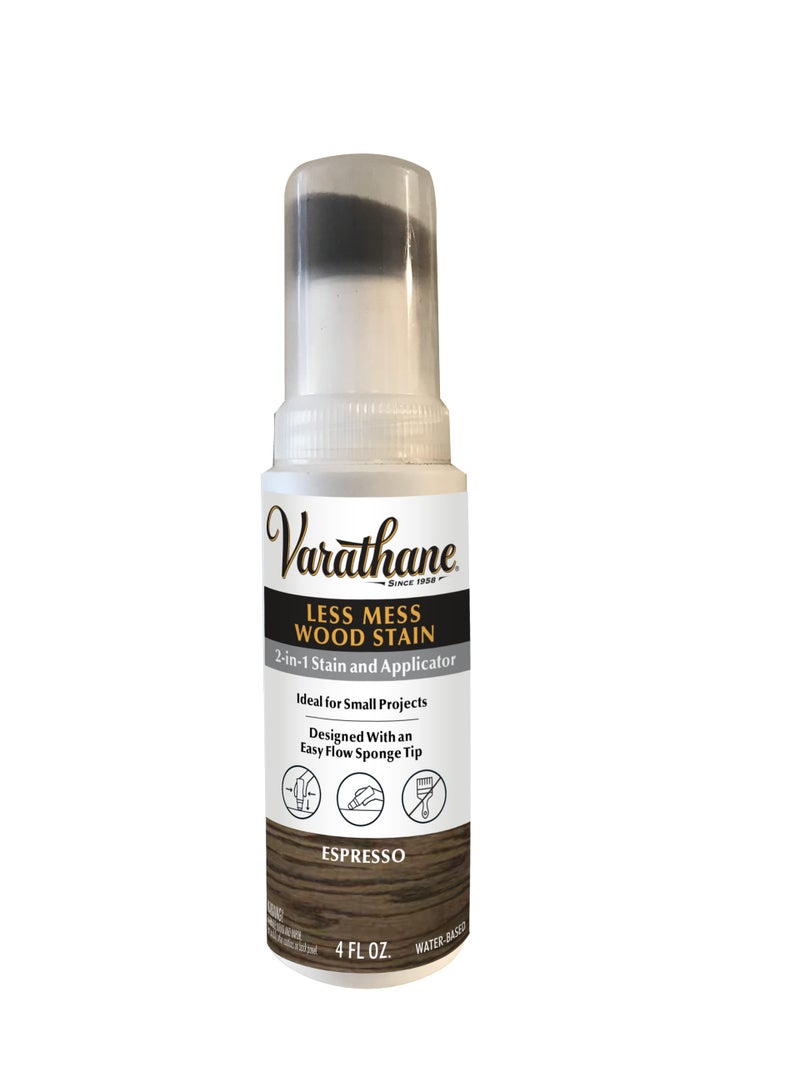 Varathane 368032 Less Mess Wood Stain and Applicator, 4 oz, Espresso - Image 1