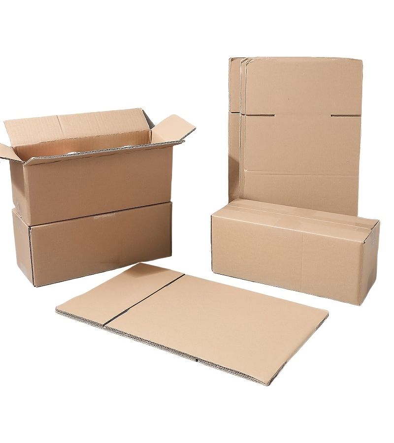 10 Brown Corrugated Cardboard Boxes 8.27x4.33x2.76 Inch For Shipping - Image 3