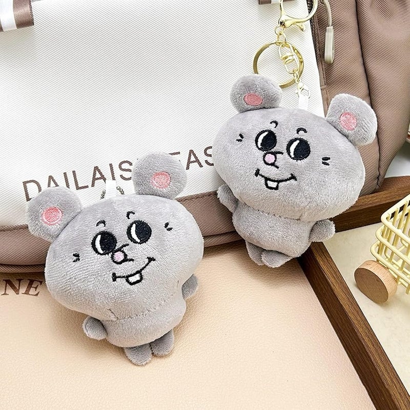 Miokkley Cute Mouse Plush Keychain for Backpack, Kawaii Rat Bag Charms Accessories for Handbags Purse 4.5” Inch - Image 4