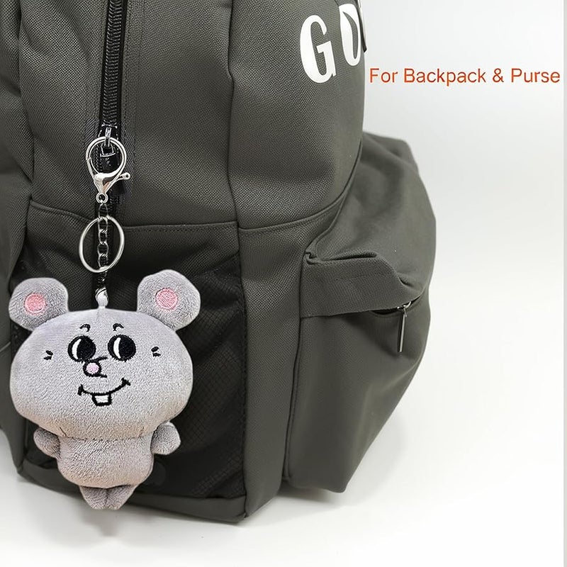 Miokkley Cute Mouse Plush Keychain for Backpack, Kawaii Rat Bag Charms Accessories for Handbags Purse 4.5” Inch - Image 2