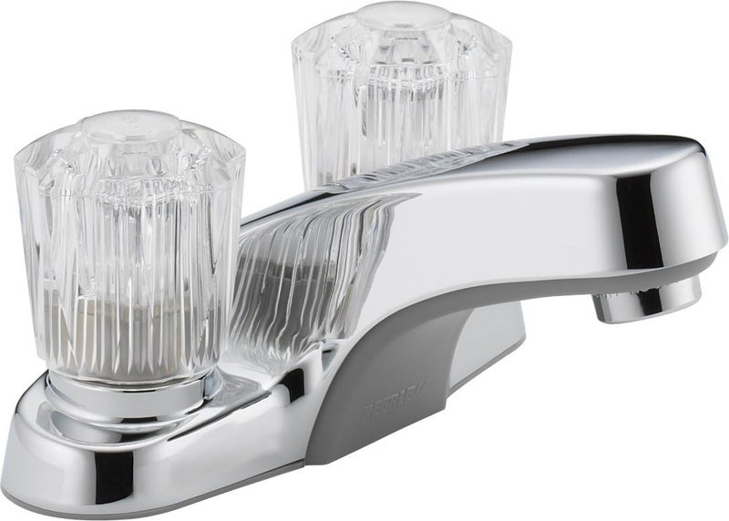 Peerless P240LF Delta Leland 5116 in X 21316 in Spout 4 in Center Chrome Plated Lavatory Faucet