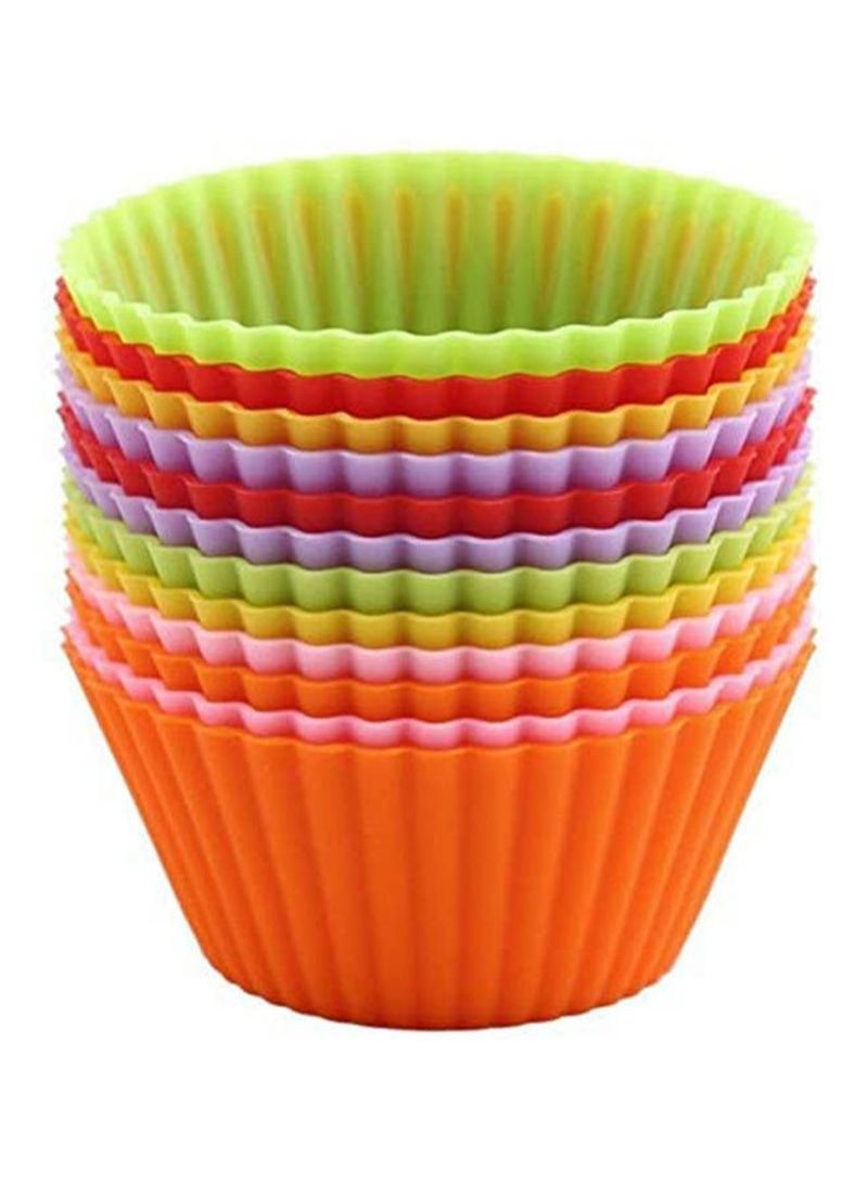 NIBEMINENT Silicone Cake Muffin Chocolate Cupcake Liner Baking Cup Cookie Mold Multicolour