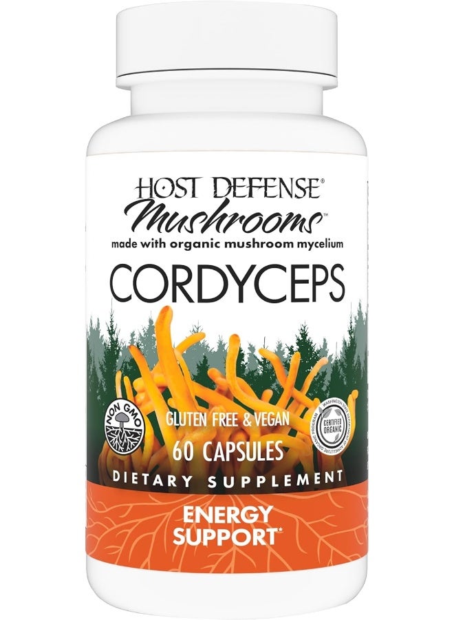 Host Defense Fungi Perfecti - Cordyceps Energy Support 60 Vegetarian Capsules - Image 1