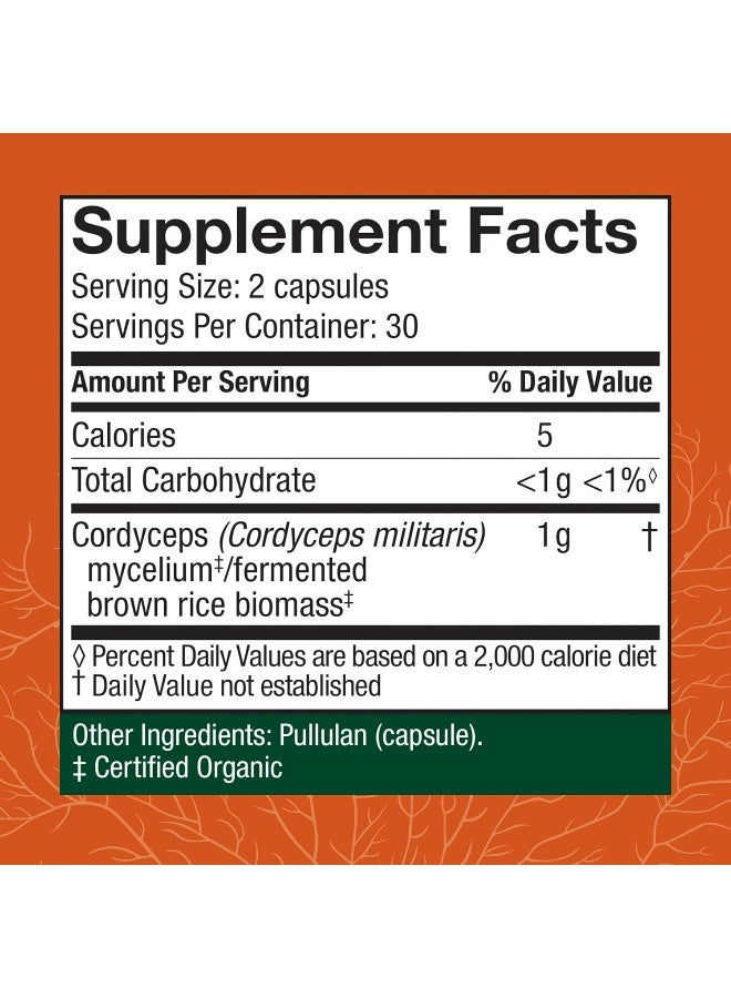 Host Defense Fungi Perfecti - Cordyceps Energy Support 60 Vegetarian Capsules - Image 2