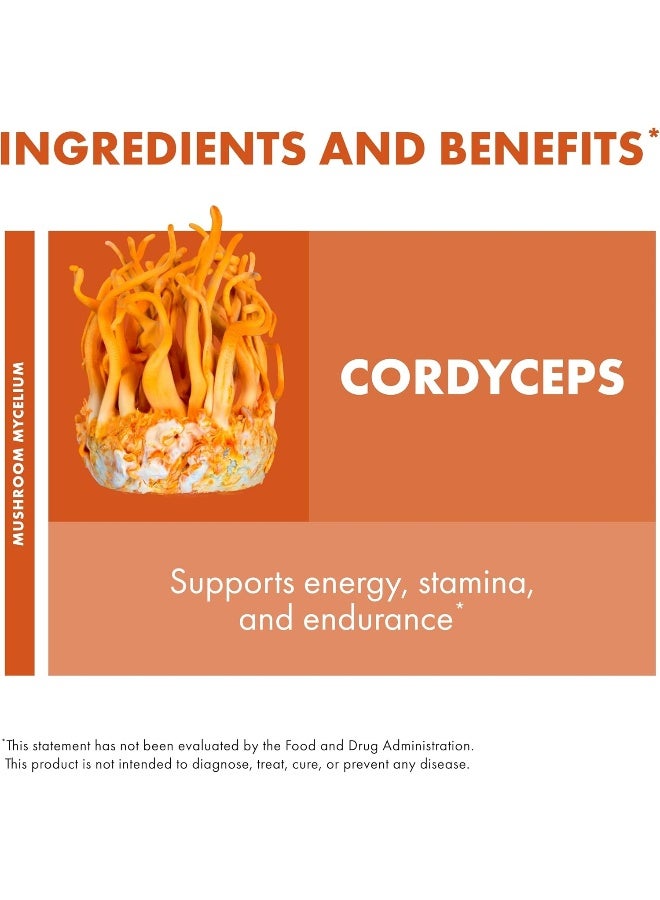 Host Defense Fungi Perfecti - Cordyceps Energy Support 60 Vegetarian Capsules - Image 4