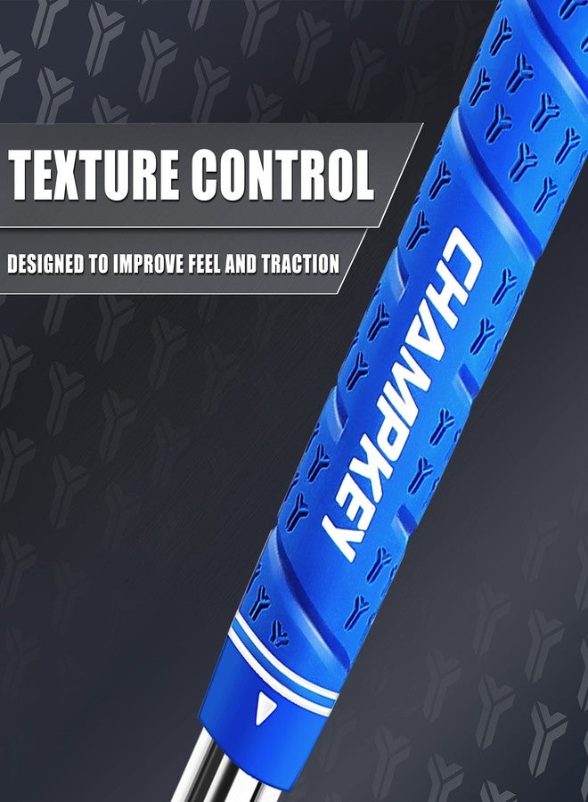 CHAMPKEY WRAP-Y Rubber Golf Grips 13 Pack Come with All Repair Kits - High Feedback and Traction Golf Club Grips(Midsize, Blue) - Image 4