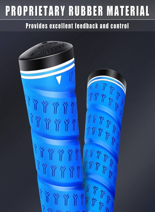 CHAMPKEY WRAP-Y Rubber Golf Grips 13 Pack Come with All Repair Kits - High Feedback and Traction Golf Club Grips(Midsize, Blue) - Image 3