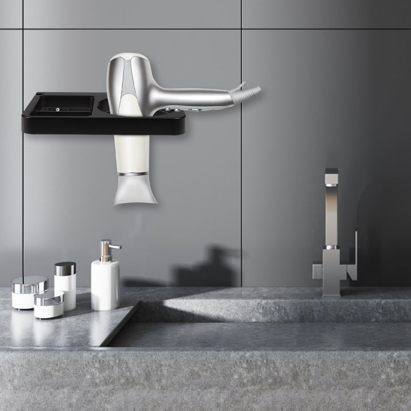 Wall Mount Hair Dryer Holder, Durable Storage Bracket for Bathroom Organization - Image 4