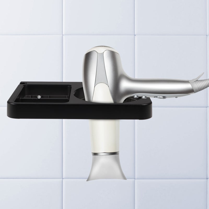 Wall Mount Hair Dryer Holder, Durable Storage Bracket for Bathroom Organization - Image 3