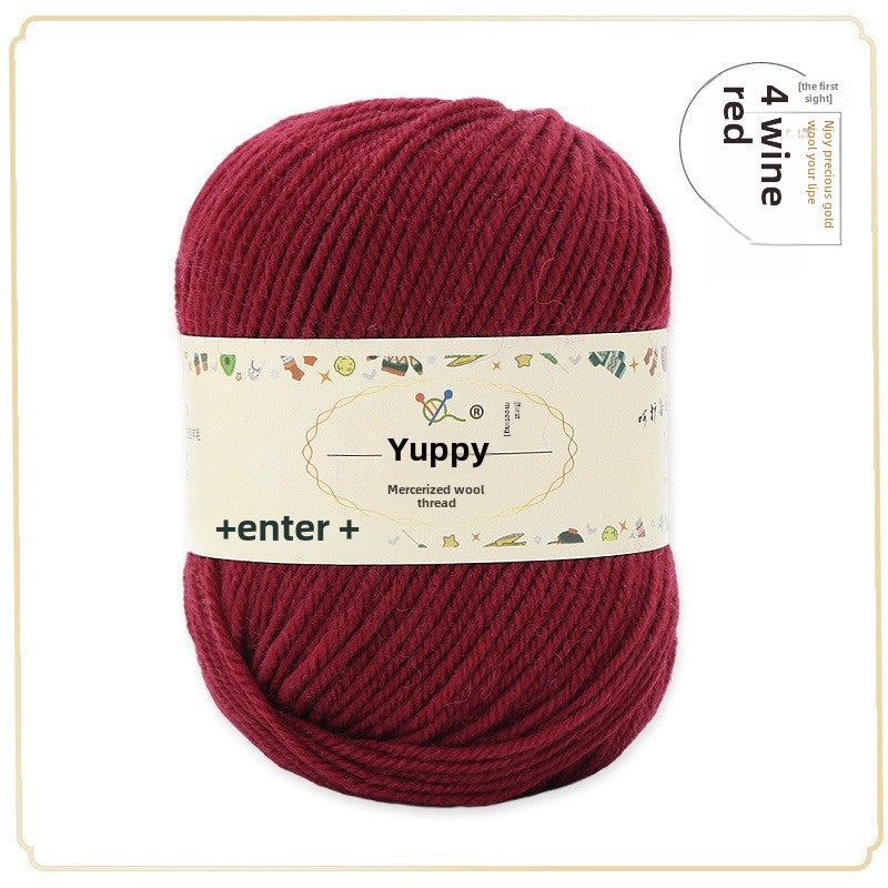 Wool Yarn Bundle DIY Knitting Crochet Scarf Sweater 34 wine red