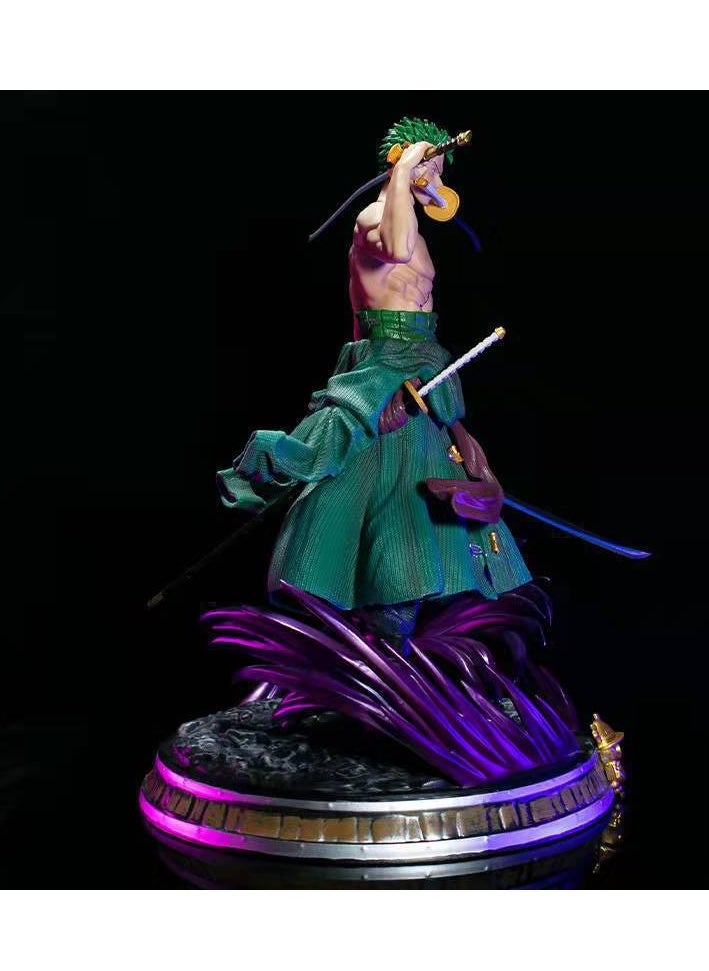 General One Piece Anime Figure GK Dream Zoro Three Swords Double Head Scene Statue Boxed Figure Give Children, Friends, Family Gifts  - Image 5