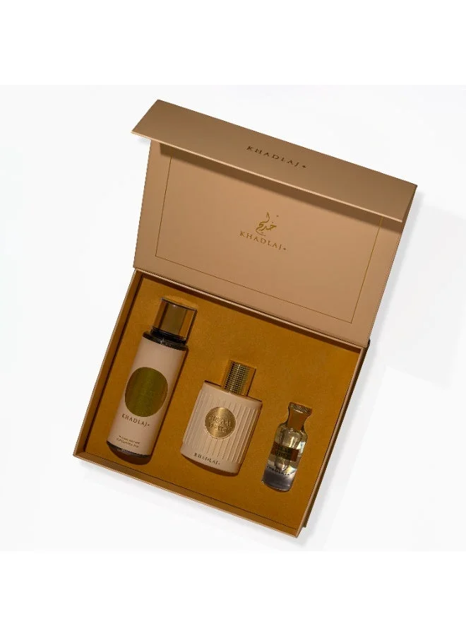 عطور خدلج مجموعة هدايا كريم مخملي من عطور خادلاج للنساء