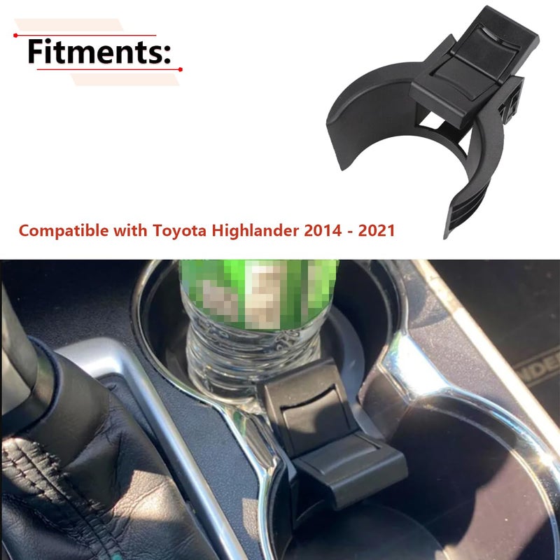 RLB-HILON Cup Holder Insert Divider Compatible with Toyota Highlander 2014 2015 2016 2017 2018 2019 Year - Image 2