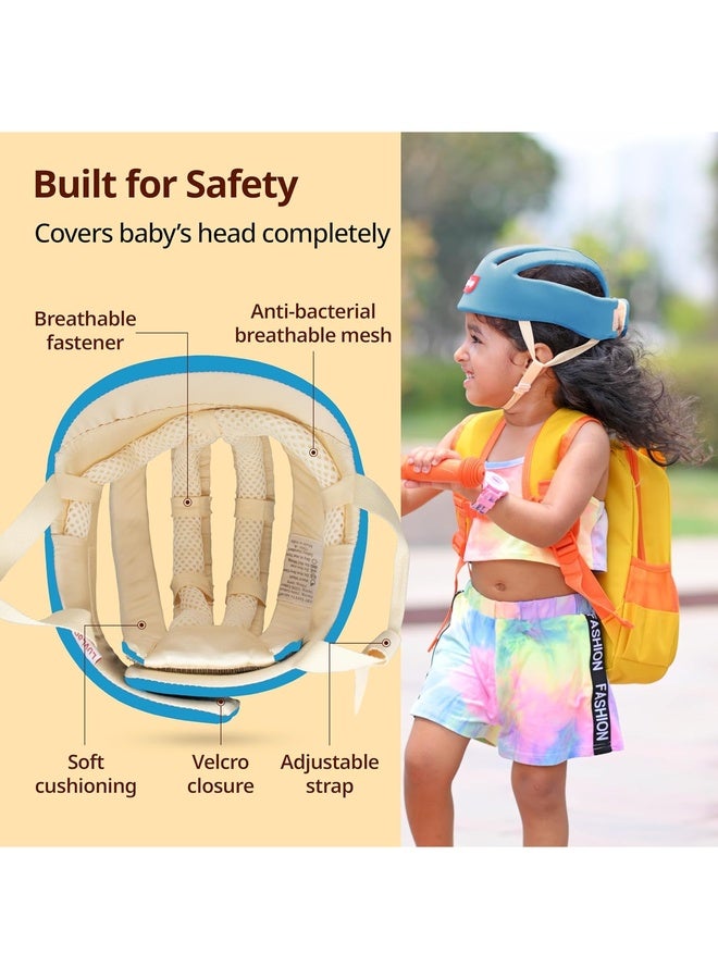 Luvlap Baby Safety Helmet - Essential Safety Gear for 6+ Months to 3 Years | Toddler Head Protector | Secure Fit & Comfort | Appealing Design | Lightweight | Proper Air Ventilation, Sky Blue - Image 3