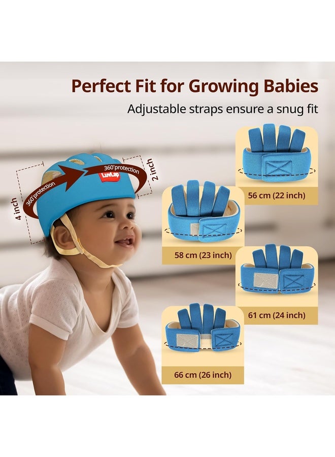 Luvlap Baby Safety Helmet - Essential Safety Gear for 6+ Months to 3 Years | Toddler Head Protector | Secure Fit & Comfort | Appealing Design | Lightweight | Proper Air Ventilation, Sky Blue - Image 4