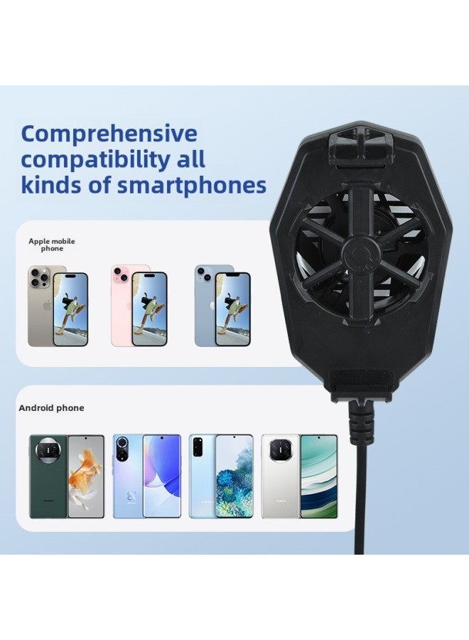 Mobile Phone Radiator Cooling Artifact Refrigeration Air-cooled Game Back Clip Mute Suitable For Apple Android Universal-Color:(iceing Model) High Power Semiconductor + Bracket Two Levels  - Image 5