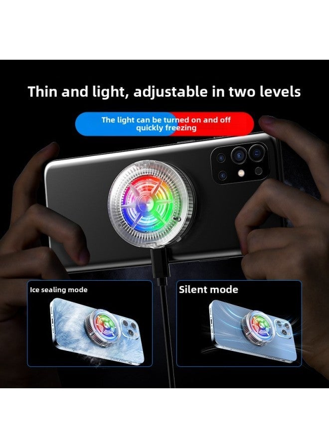 Mobile Phone Radiator Cooling Artifact Refrigeration Air-cooled Game Back Clip Mute Suitable For Apple Android Universal-Color:(iceing Model) High Power Semiconductor + Bracket Two Levels  - Image 4