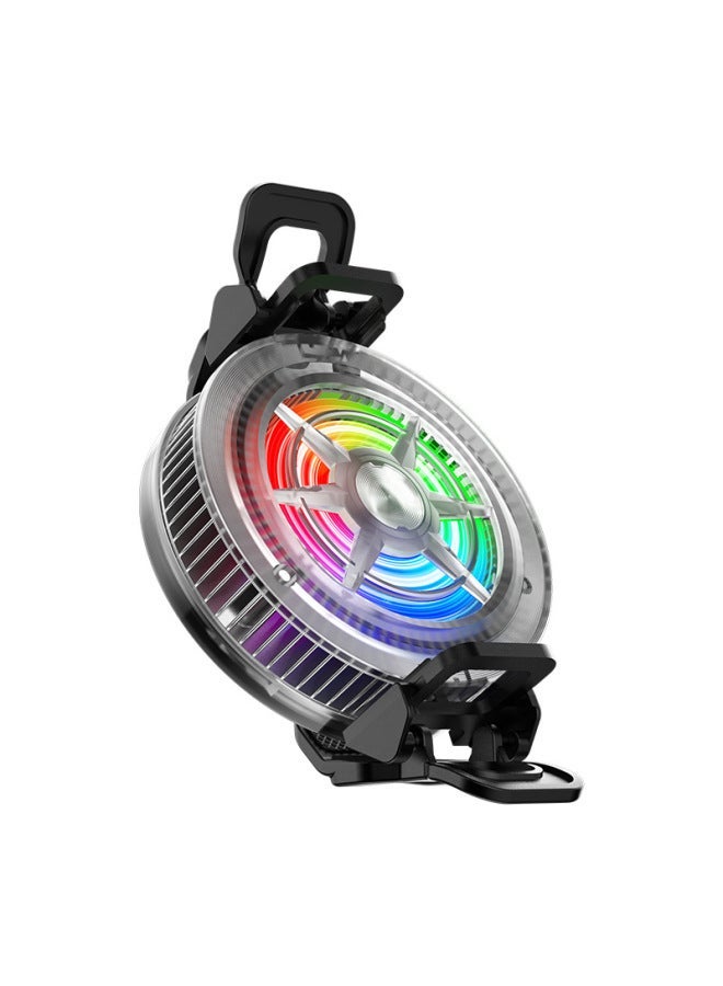 Mobile Phone Radiator Cooling Artifact Refrigeration Air-cooled Game Back Clip Mute Suitable For Apple Android Universal-Color:(iceing Model) High Power Semiconductor + Bracket Two Levels  - Image 1